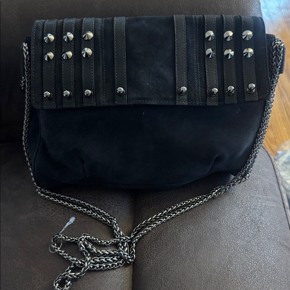 Rare Be & D Black Studded Chain Strap Bag In New Conditions